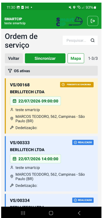 Tela 14 - Aplicativo SMARTCIP