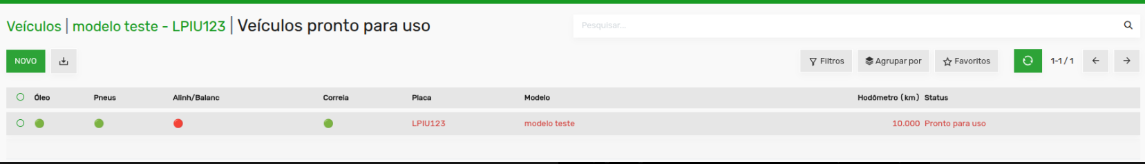 Tela 12 - Módulo Frota