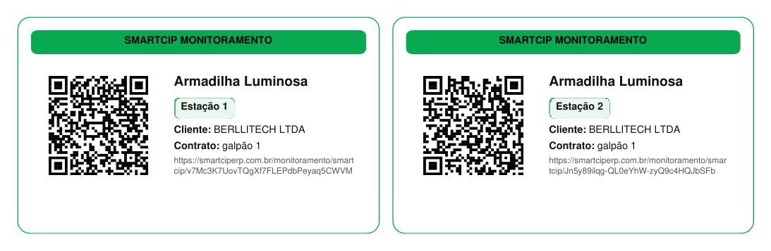 QR Code SmartCIP para armadilhas e pontos monitorados